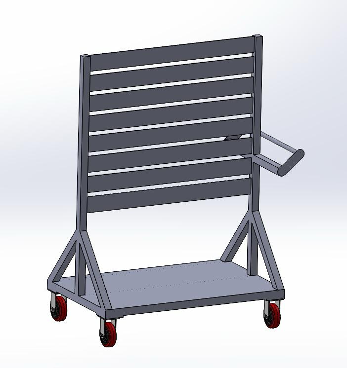 Material handling Aluminium profile trolley design